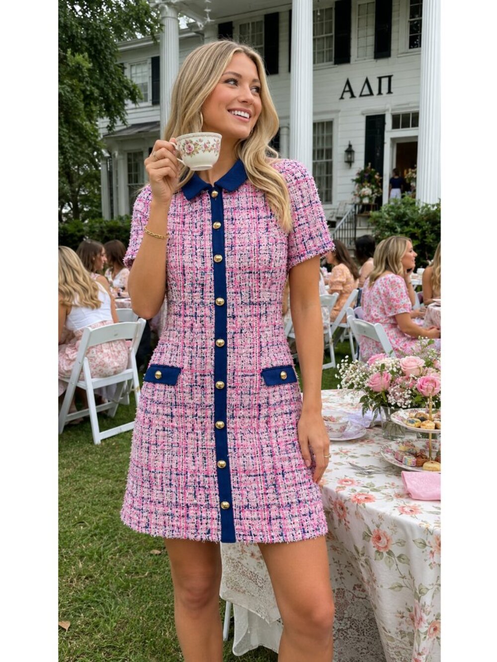 Lilly Pulitzer Aaryn Boucle Shift Confetti Pink Boucle Dress
